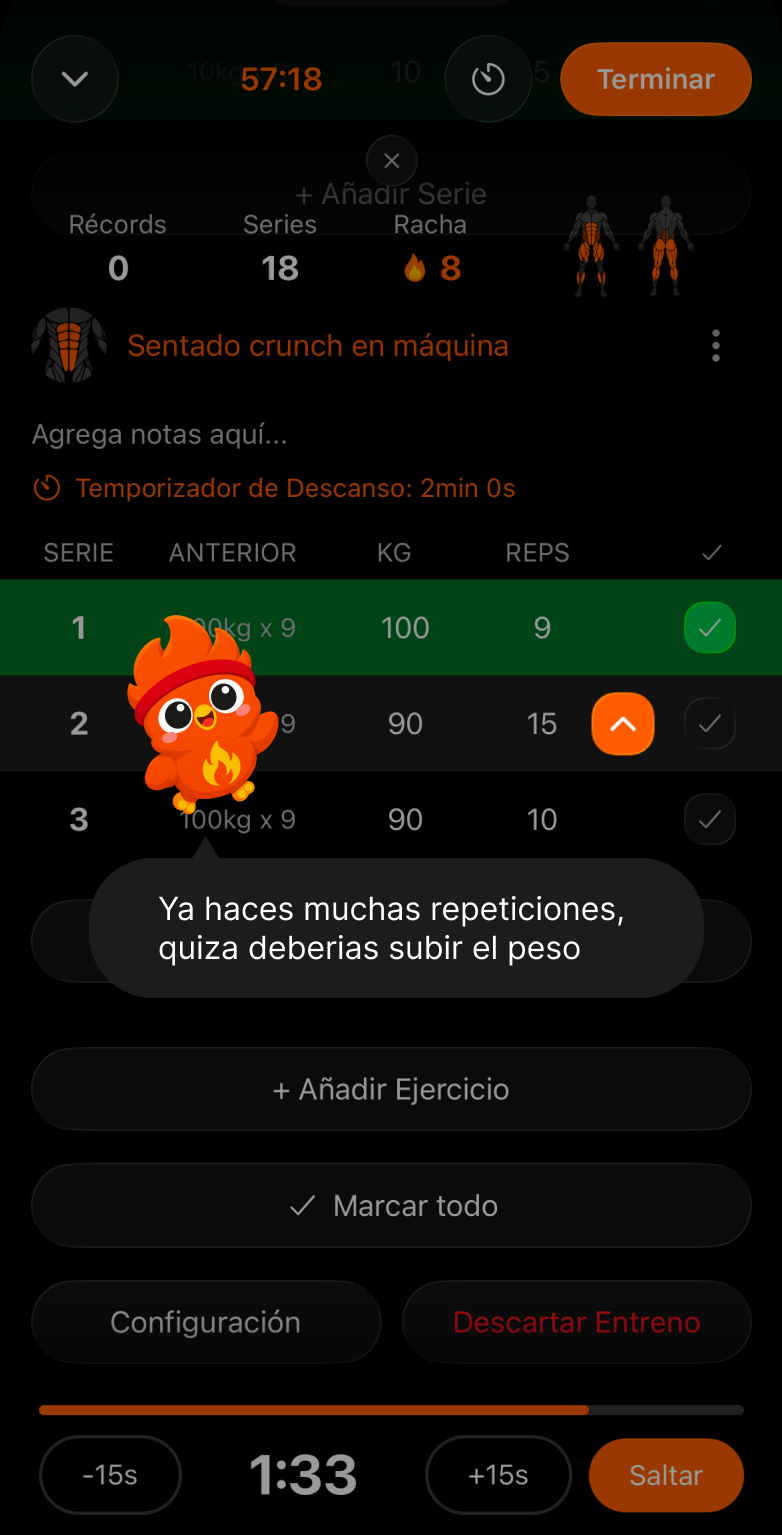 Pyro te guía en cada serie.